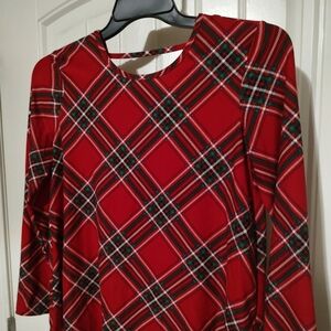 Plaid Red And Green Kid's Top